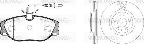 Woking 82053.00 - Комплект гальм, дисковий гальмівний механізм autocars.com.ua