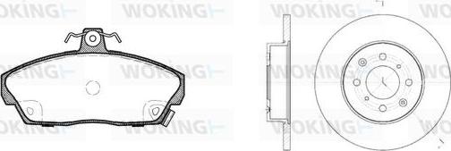 Woking 82373.00 - Комплект гальм, дисковий гальмівний механізм autocars.com.ua