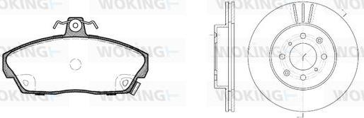 Woking 82373.01 - Комплект гальм, дисковий гальмівний механізм autocars.com.ua