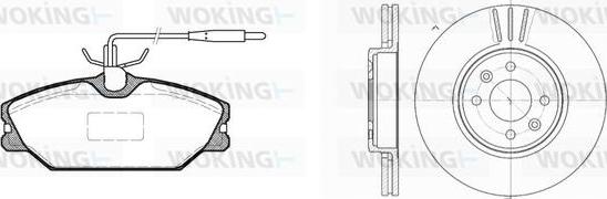 Woking 83083.03 - Комплект гальм, дисковий гальмівний механізм autocars.com.ua