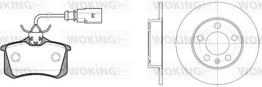 Woking 83633.10 - Комплект гальм, дисковий гальмівний механізм autocars.com.ua
