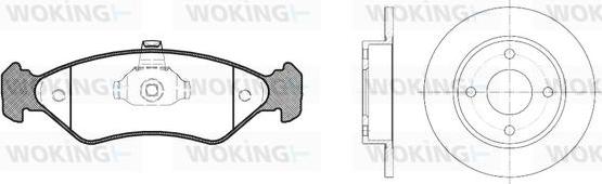 Woking 83853.02 - Комплект гальм, дисковий гальмівний механізм autocars.com.ua