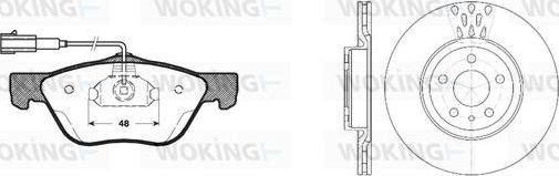 Woking 84893.00 - Дисковый тормозной механизм, комплект avtokuzovplus.com.ua