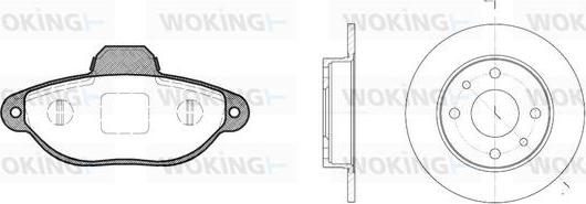 Woking 85143.01 - Комплект гальм, дисковий гальмівний механізм autocars.com.ua