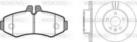 Woking 86013.00 - Комплект гальм, дисковий гальмівний механізм autocars.com.ua