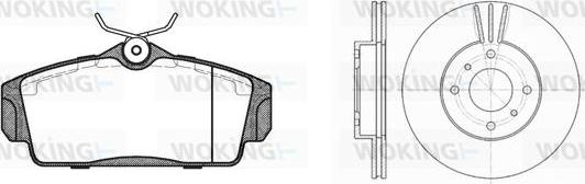 Woking 86043.01 - Комплект гальм, дисковий гальмівний механізм autocars.com.ua