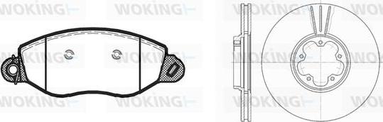 Woking 86723.02 - Комплект гальм, дисковий гальмівний механізм autocars.com.ua