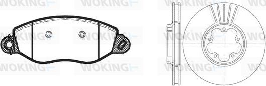 Woking 86723.03 - Комплект гальм, дисковий гальмівний механізм autocars.com.ua