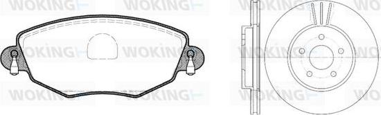 Woking 86763.00 - Комплект гальм, дисковий гальмівний механізм autocars.com.ua