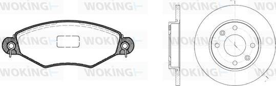 Woking 87433.02 - Комплект гальм, дисковий гальмівний механізм autocars.com.ua