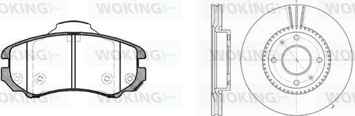 Woking 88533.01 - Дисковый тормозной механизм, комплект avtokuzovplus.com.ua