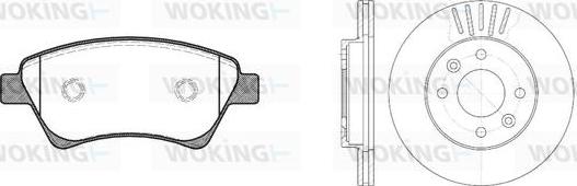 Woking 88763.00 - Комплект гальм, дисковий гальмівний механізм autocars.com.ua