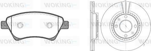 Woking 88763.01 - Комплект гальм, дисковий гальмівний механізм autocars.com.ua