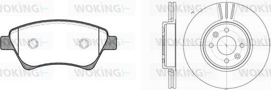 Woking 88763.02 - Комплект гальм, дисковий гальмівний механізм autocars.com.ua