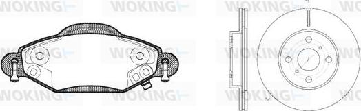 Woking 88783.00 - Комплект гальм, дисковий гальмівний механізм autocars.com.ua