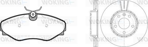 Woking 89343.01 - Комплект гальм, дисковий гальмівний механізм autocars.com.ua