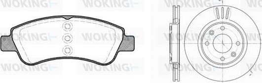 Woking 89403.01 - Комплект гальм, дисковий гальмівний механізм autocars.com.ua