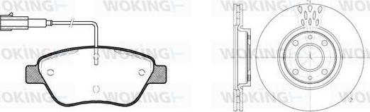 Woking 89583.01 - Комплект гальм, дисковий гальмівний механізм autocars.com.ua