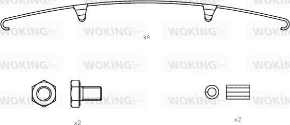 Woking ACA8502.00 - Комплектуючі, колодки дискового гальма autocars.com.ua