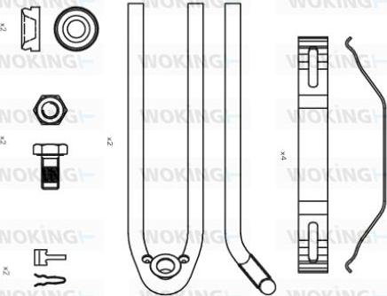 Woking ACA8515.00 - Комплектуючі, колодки дискового гальма autocars.com.ua