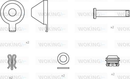 Woking ACA8519.00 - Комплектующие для колодок дискового тормоза avtokuzovplus.com.ua