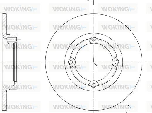 Woking D6014.00 - Тормозной диск avtokuzovplus.com.ua