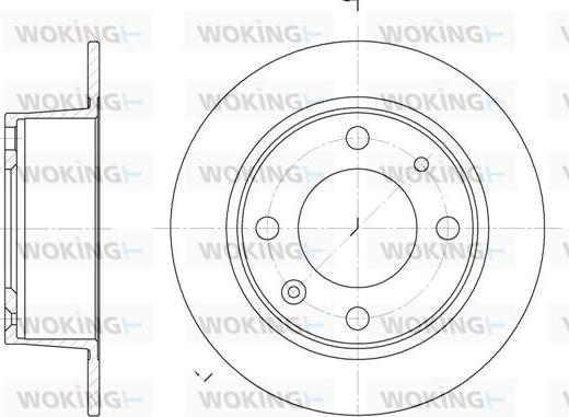 Woking D6021.00 - Тормозной диск avtokuzovplus.com.ua