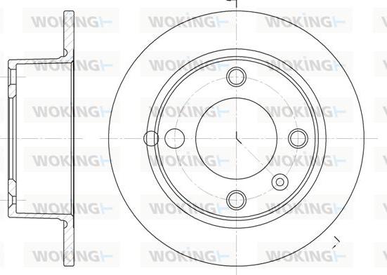 Woking D6023.00 - Гальмівний диск autocars.com.ua