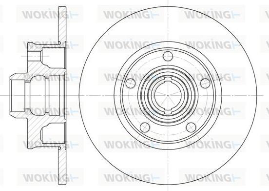 Woking D6025.00 - Гальмівний диск autocars.com.ua