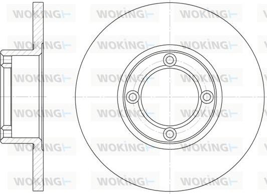 Woking D6037.00 - Гальмівний диск autocars.com.ua