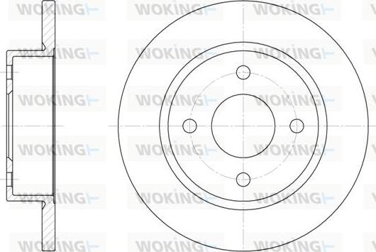 Woking D6047.00 - Тормозной диск avtokuzovplus.com.ua