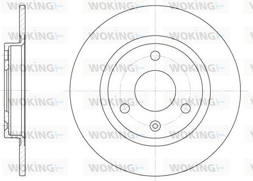 Woking D6070.00 - Тормозной диск avtokuzovplus.com.ua