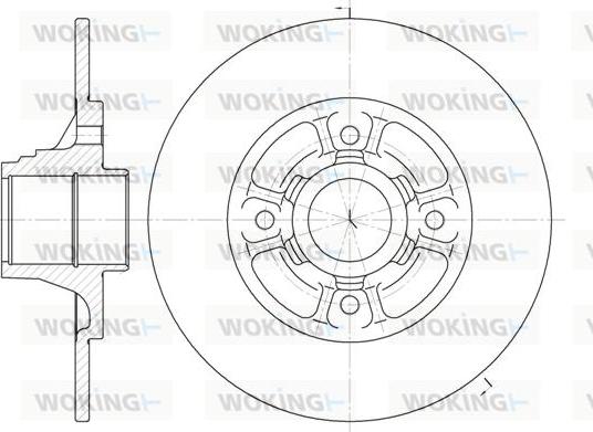 Woking D6073.00 - Гальмівний диск autocars.com.ua