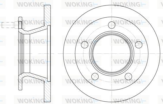 Woking D6082.00 - Гальмівний диск autocars.com.ua