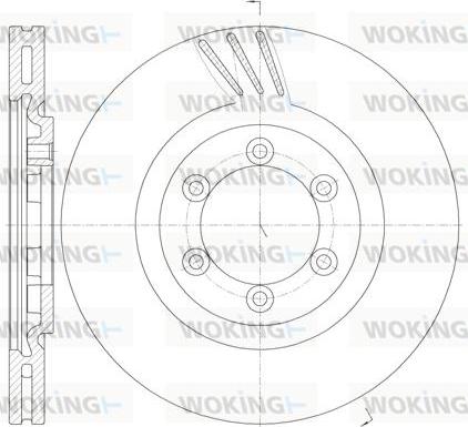 Woking D61000.10 - Тормозной диск avtokuzovplus.com.ua