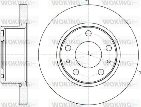 Woking D61007.00 - Тормозной диск avtokuzovplus.com.ua