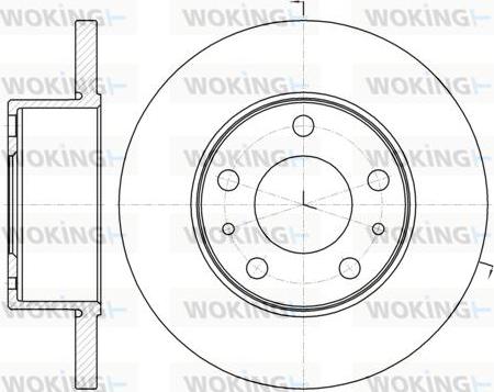 Woking D61008.00 - Тормозной диск avtokuzovplus.com.ua