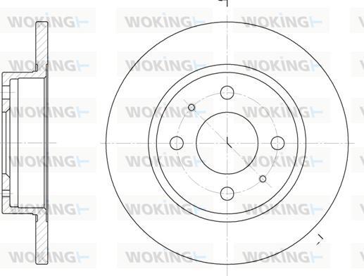 Woking D6101.00 - Тормозной диск avtokuzovplus.com.ua