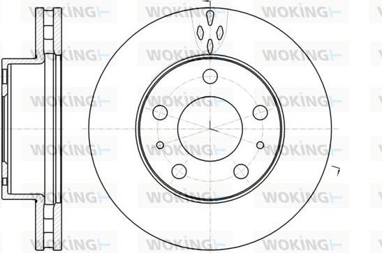 Woking D61016.10 - Гальмівний диск autocars.com.ua