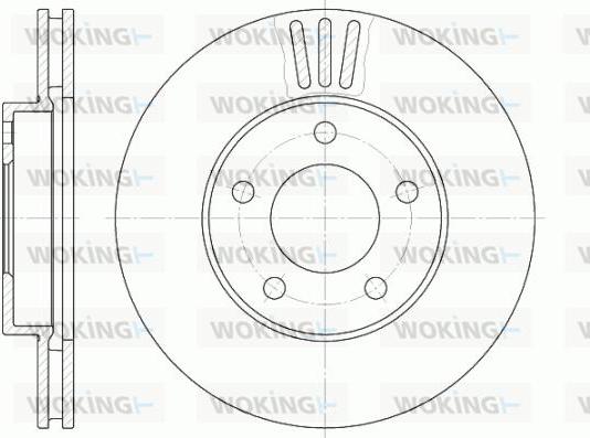 Woking D61020.10 - Гальмівний диск autocars.com.ua