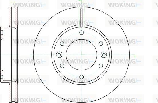 Woking D61026.10 - Гальмівний диск autocars.com.ua