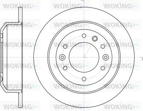 Woking D61027.00 - Гальмівний диск autocars.com.ua