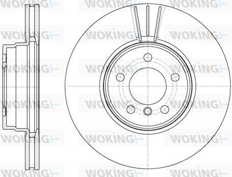 Woking D61028.10 - Гальмівний диск autocars.com.ua