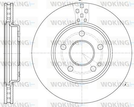 Woking D61029.10 - Тормозной диск avtokuzovplus.com.ua