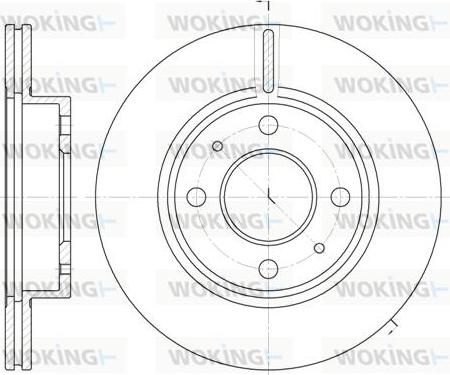 Woking D6105.10 - Гальмівний диск autocars.com.ua