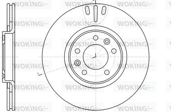 Woking D61051.10 - Тормозной диск avtokuzovplus.com.ua