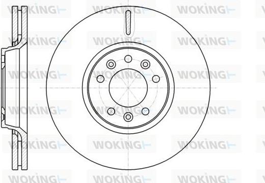 Woking D61054.10 - Гальмівний диск autocars.com.ua