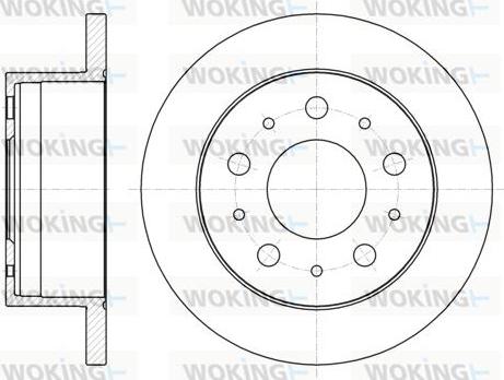 Woking D61056.00 - Тормозной диск avtokuzovplus.com.ua