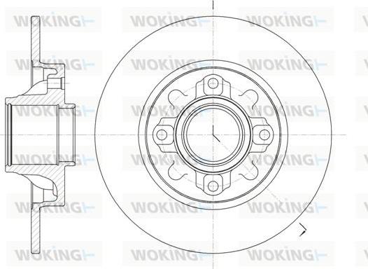 Woking D61060.00 - Тормозной диск avtokuzovplus.com.ua