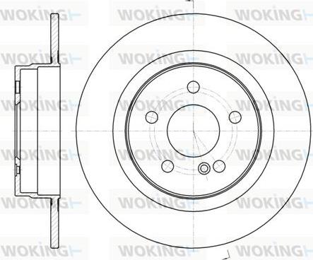 Woking D61070.00 - Гальмівний диск autocars.com.ua